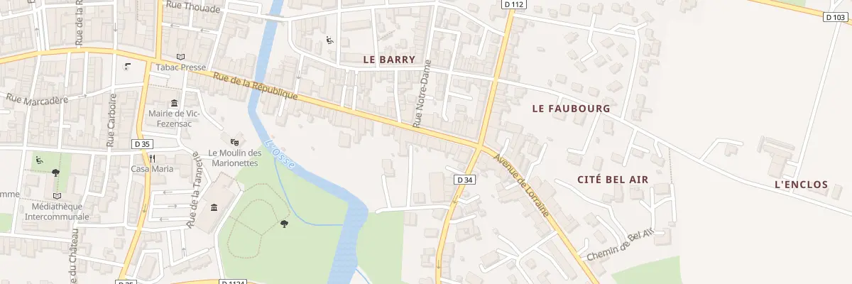 Plan du 68 Rue de la République à Vic-Fezensac