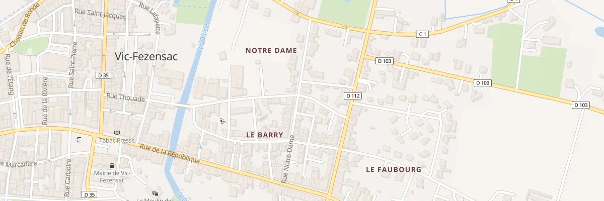 Plan du 12 Rue Notre Dame à Vic-Fezensac