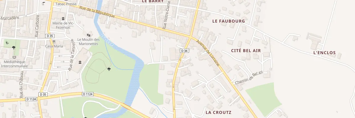 Plan du 8 Av des Pyrénées à Vic-Fezensac