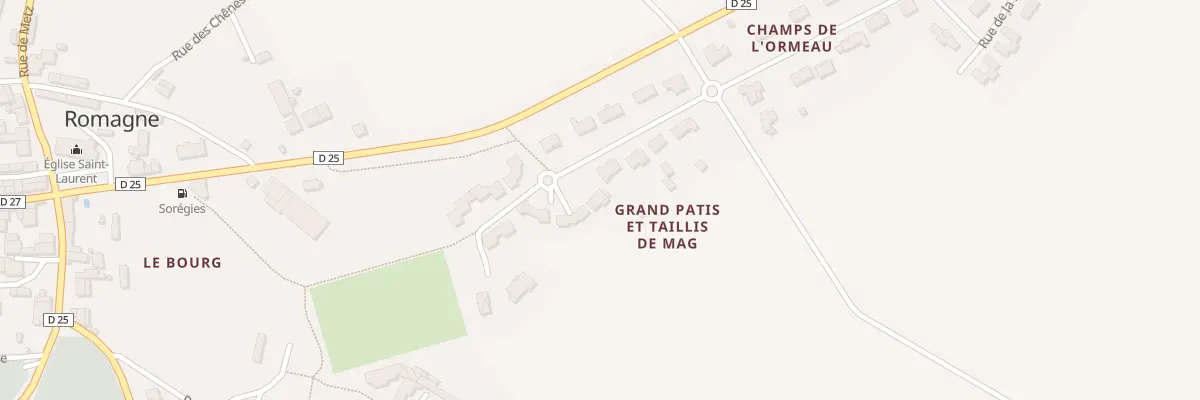 Plan du 16 Rue du Champ de l’Ormeau à Romagne