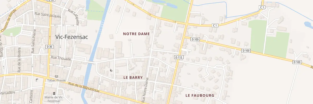 Plan du 14 Rue Notre Dame à Vic-Fezensac
