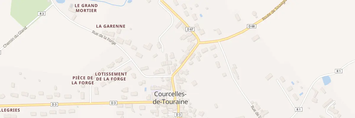 Plan du 3 Rue de Bourgirault à Courcelles-de-Touraine