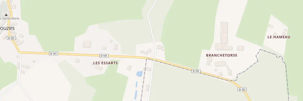 Plan du 9 Les Essarts à Louzes