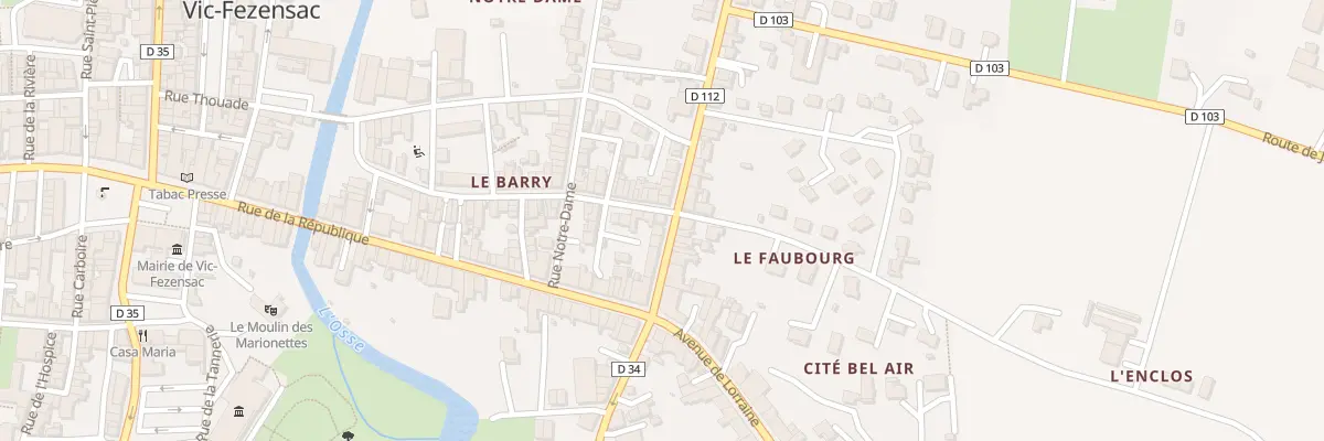 Plan du 6 Rte de Marambat à Vic-Fezensac