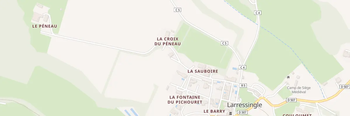 Plan du 5096 A la Fontaine du Pichouret à Larressingle