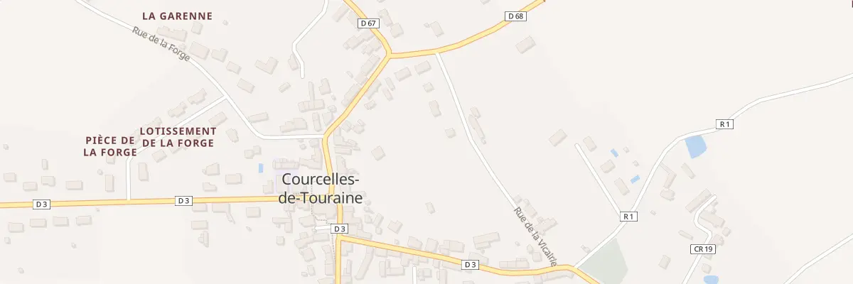 Plan du 9 Rue de la Vicairie à Courcelles-de-Touraine