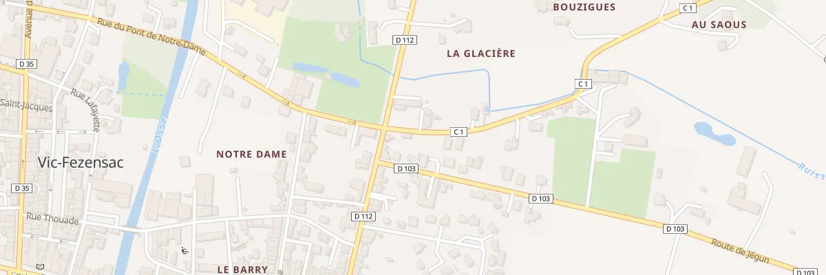 Plan du 1 Che de la Glacière à Vic-Fezensac