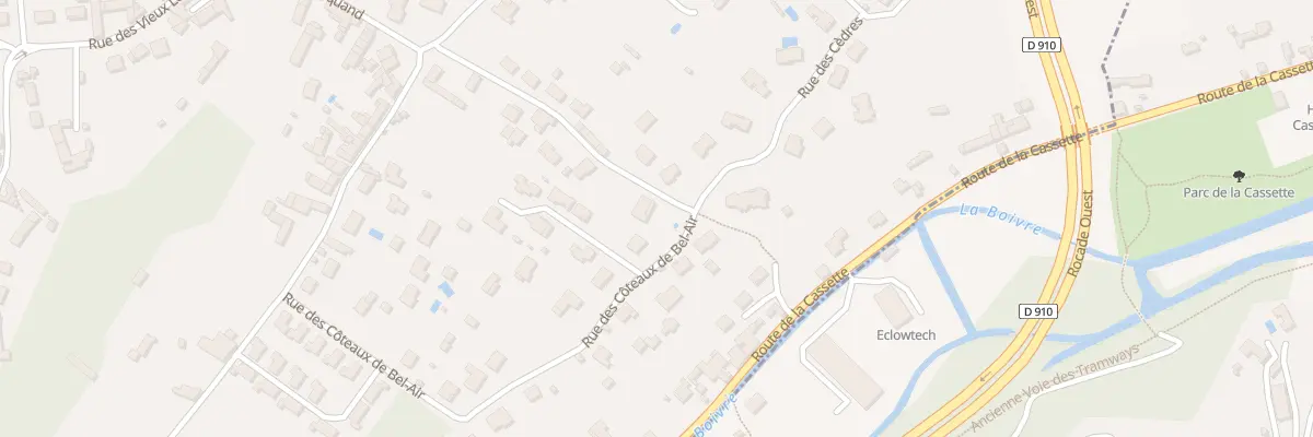 Plan du 12 Rue des Côteaux de Bel Air à Biard