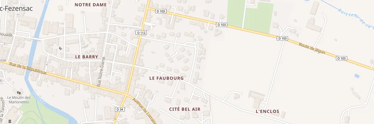 Plan du 14 Rue de la Pradette à Vic-Fezensac