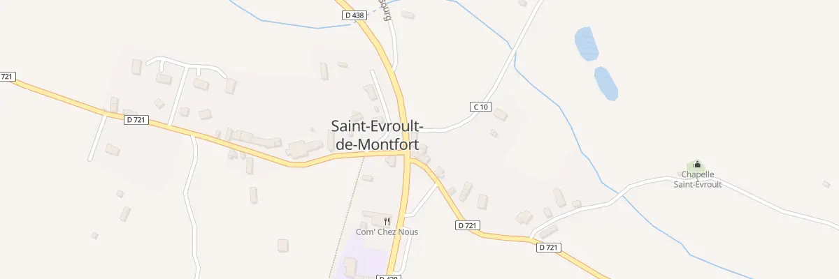 Plan du Bourg à Saint-Evroult-de-Montfort