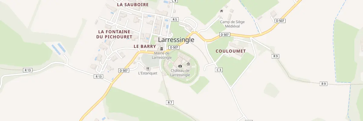 Plan du 5033 Au Village à Larressingle