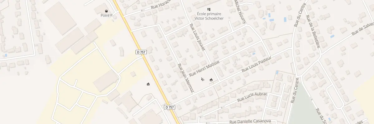 Plan du 1 Rue Jean Mermoz à Migné-Auxances