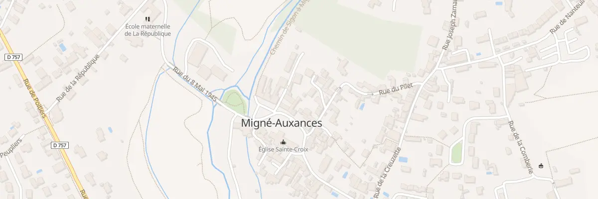 Plan du 9 Rue du Centre à Migné-Auxances