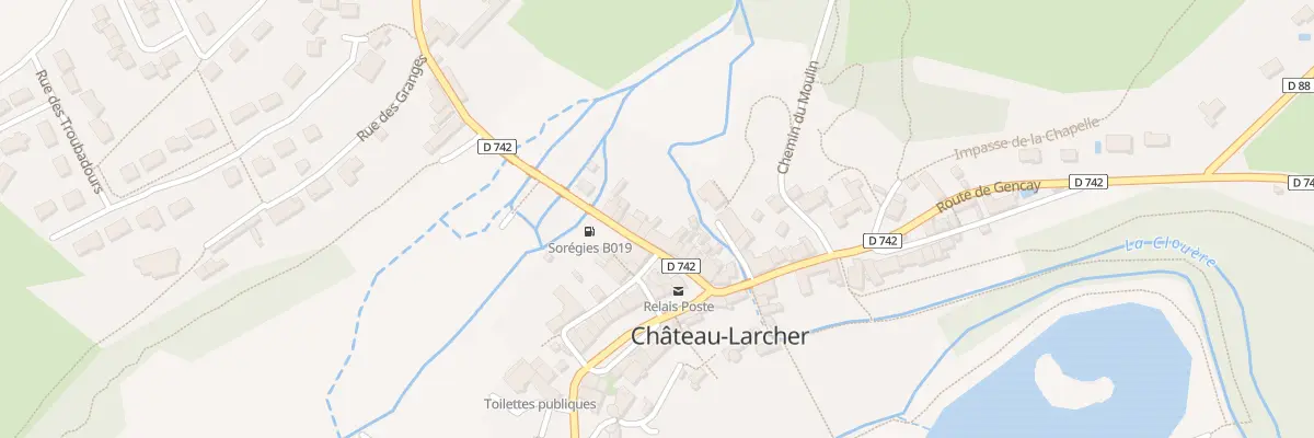 Plan du 10 Rue du Pont de la Trappe à Château-Larcher