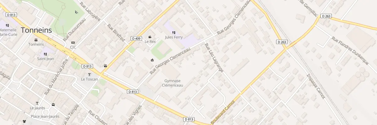 Plan du 10 Rue Georges Clémenceau à Tonneins