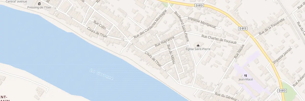 Plan de la Rue Nayranne à Tonneins