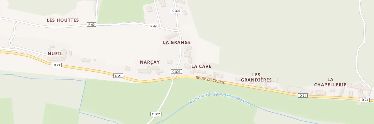 Plan du 1 Vallee de Narcay à Cravant-les-Côteaux