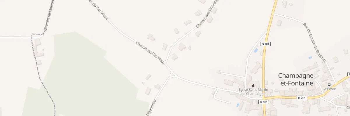 Plan du 36 Che des Gravelles à Champagne-et-Fontaine