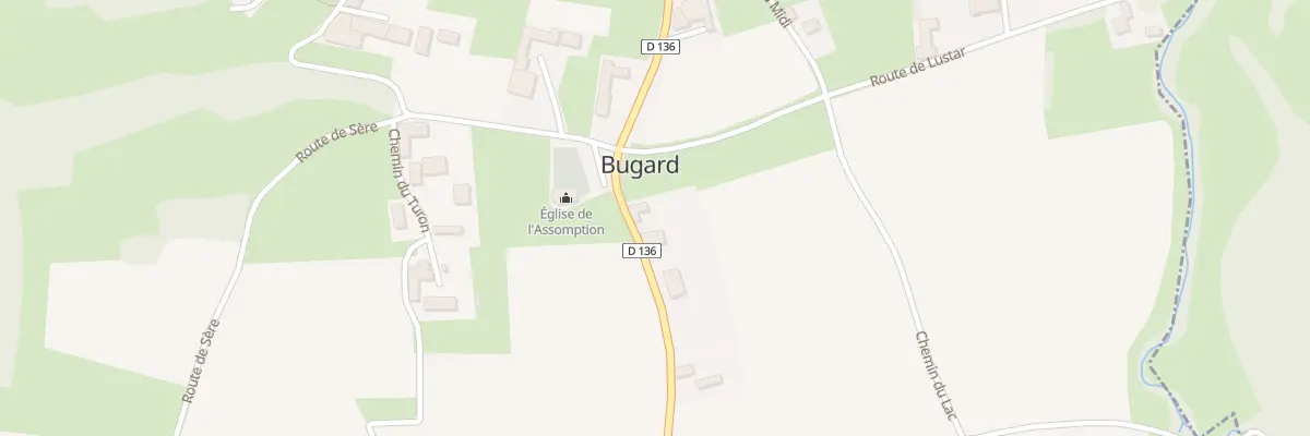 Plan du 23 Rte des Pyrénées à Bugard