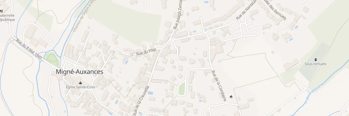 Plan du 2 Rue de Nanteuil à Migné-Auxances
