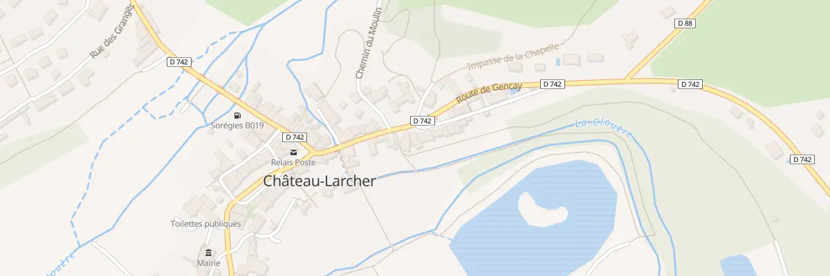 Plan du 2 Rue Saint Martial à Château-Larcher