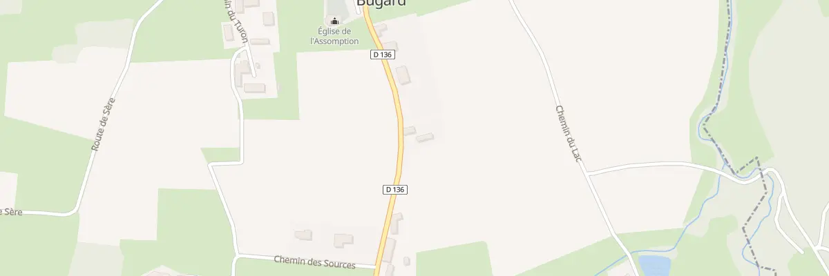 Plan du 29 Rte des Pyrénées à Bugard