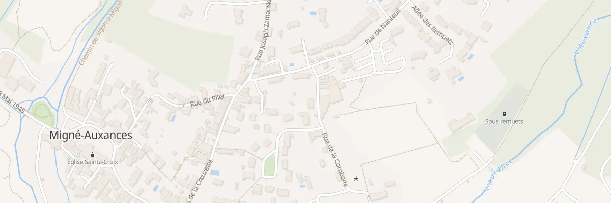 Plan du 9 Rue de la Comberie à Migné-Auxances