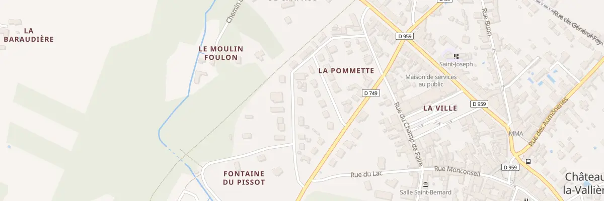 Plan du 11 Rue Joseph Vétillart à Château-la-Vallière