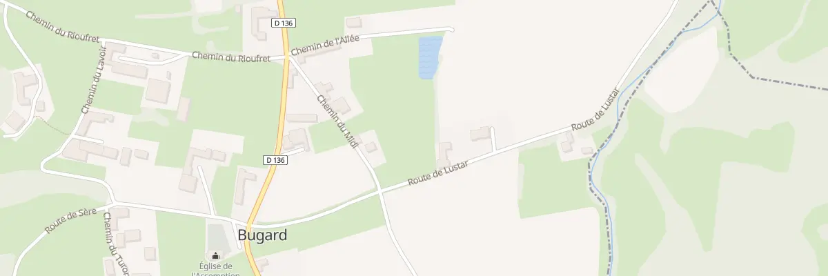 Plan du 7 Che du Midi à Bugard