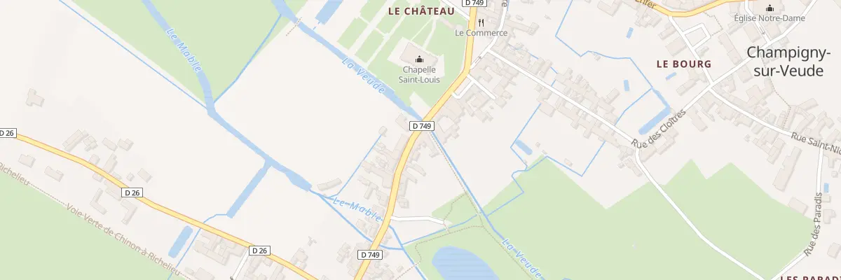 Plan du 2 All de la Veude à Champigny-sur-Veude