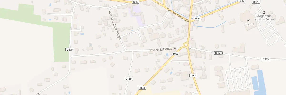 Plan du 7 Rue de la Croix Rouge à Savigné-sur-Lathan