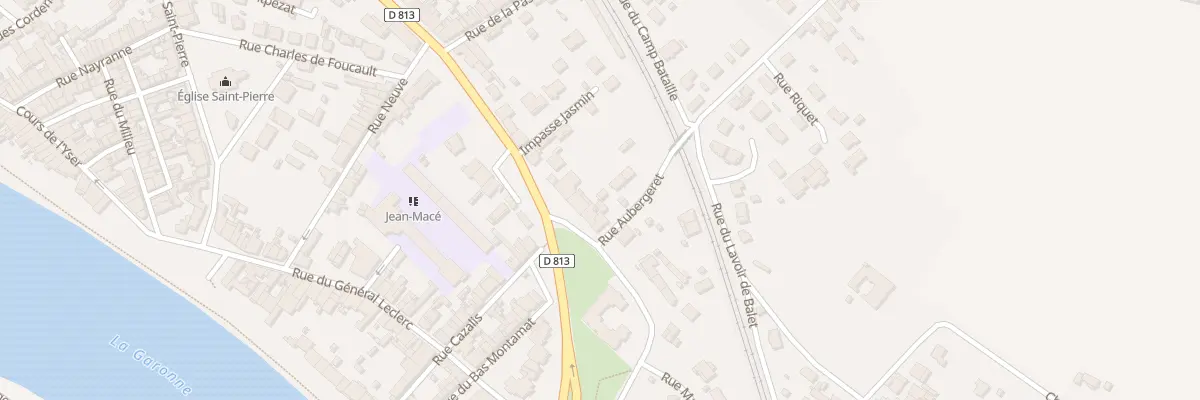 Plan de la Rue Aubergeret à Tonneins