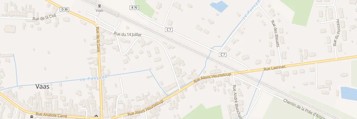 Plan du 8 Rue du 14 Juillet à Vaas