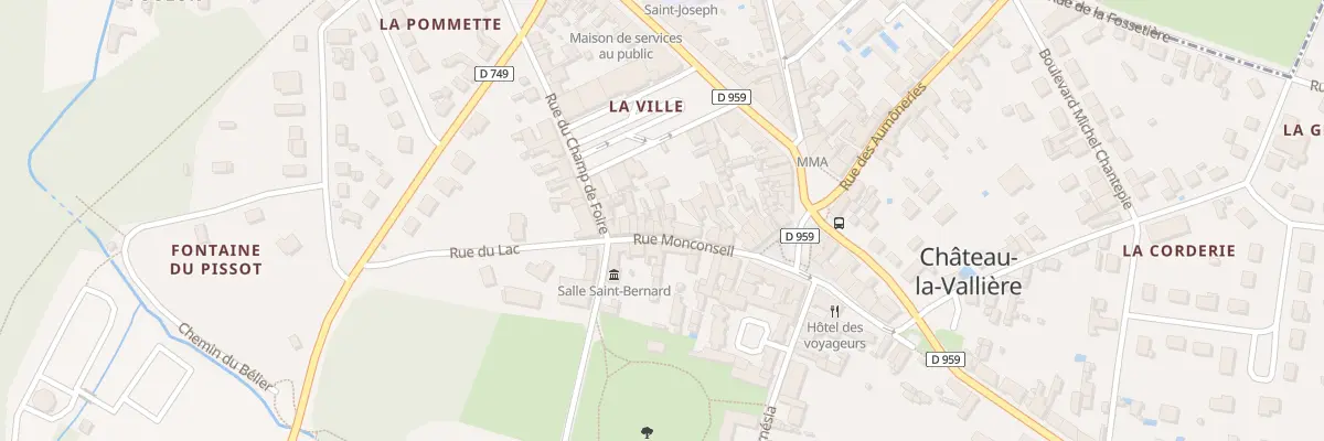 Plan du 16 Rue Monconseil à Château-la-Vallière