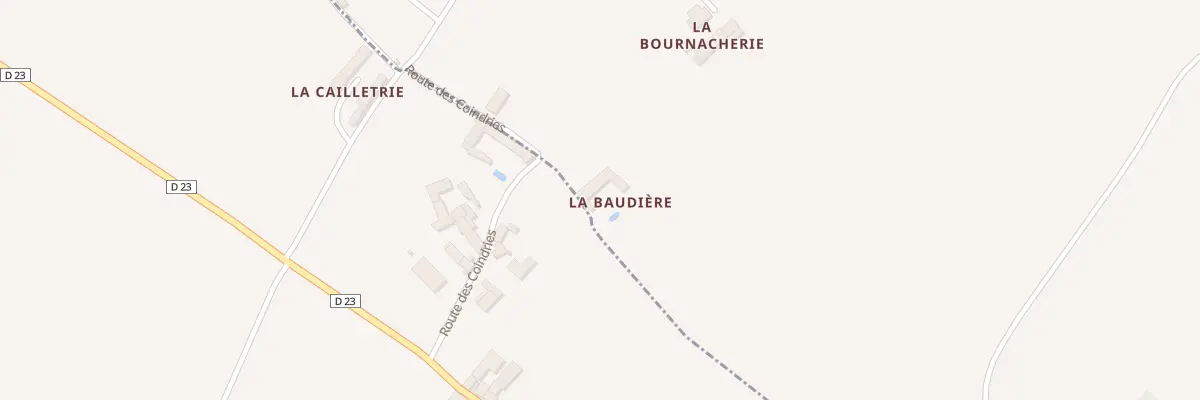 Plan du 166 La Baudiere à Faye-la-Vineuse