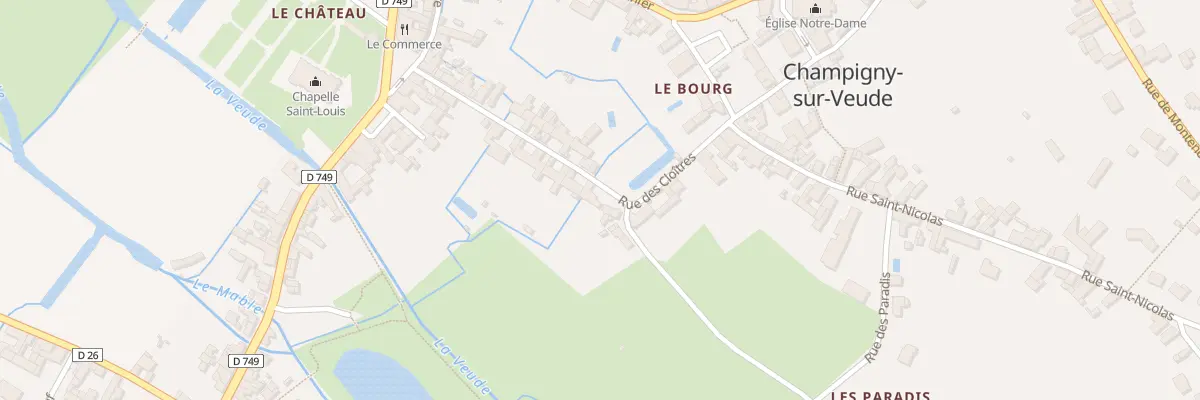 Plan du 11 Rue des Cloitres à Champigny-sur-Veude
