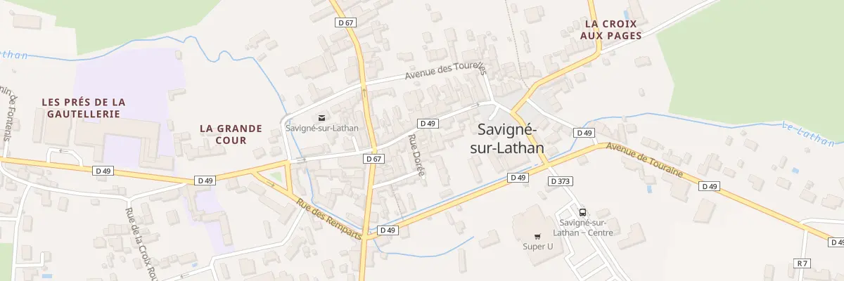 Plan du 7 Rue François II à Savigné-sur-Lathan
