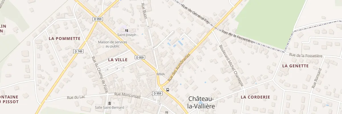 Plan du 9 Rue des Aumôneries à Château-la-Vallière