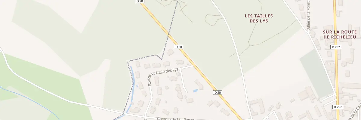 Plan du 2 Rue de la Taille des Lys à Lencloître