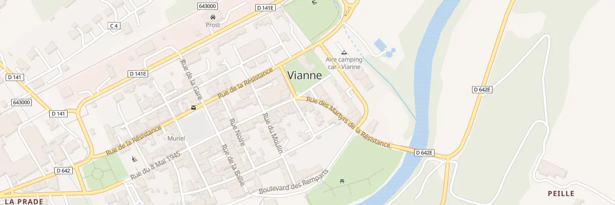 Plan du 20 Rue Martyrs de la Resistance à Vianne