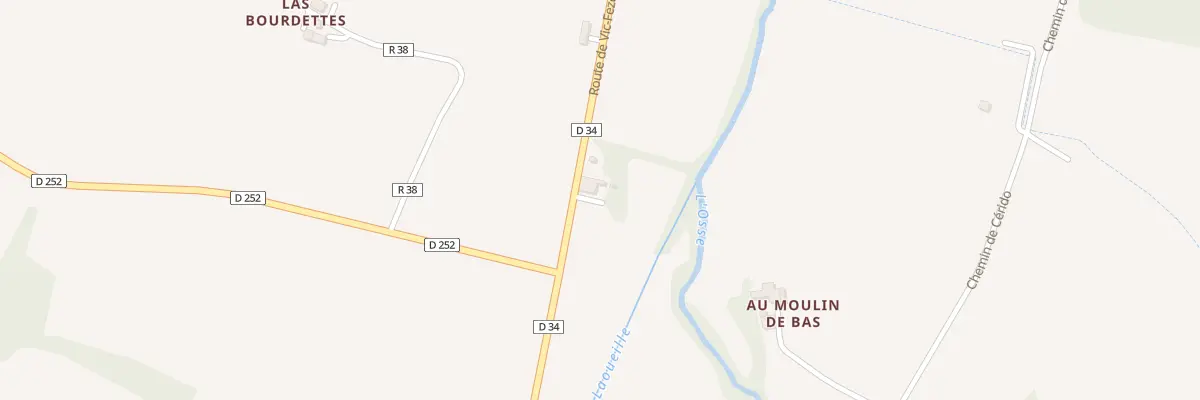 Plan du 296 Rte de Vic-Fezensac à Montesquiou