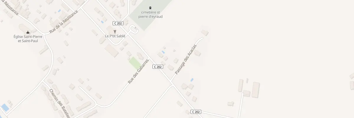 Plan du 1 Pas des Acacias à Saint-Pierre-d’Eyraud