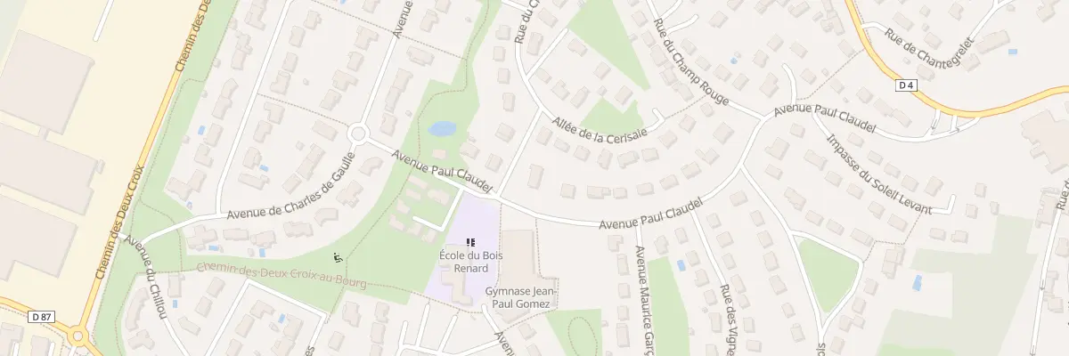 Plan du 28 Av Paul Claudel à Ligugé