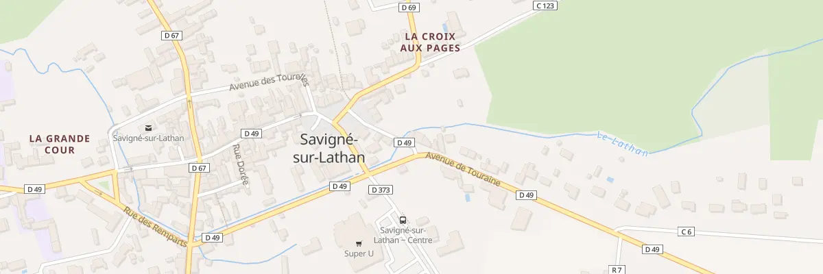 Plan du 1 Av de Touraine à Savigné-sur-Lathan
