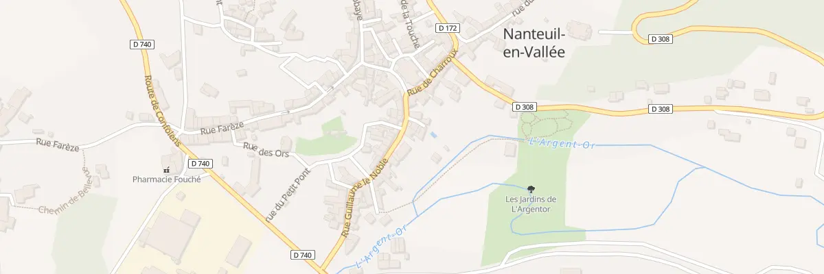 Plan de la Rue Guillaume le Noble à Nanteuil-en-Vallée