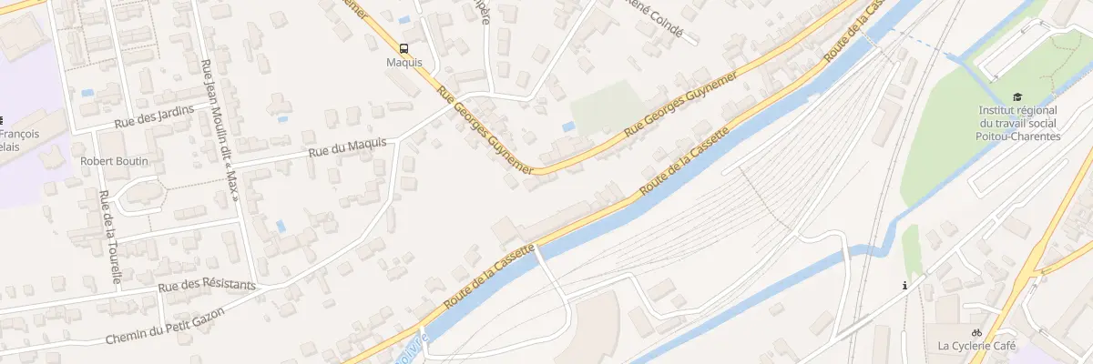 Plan du 75 Rue Georges Guynemer à Poitiers