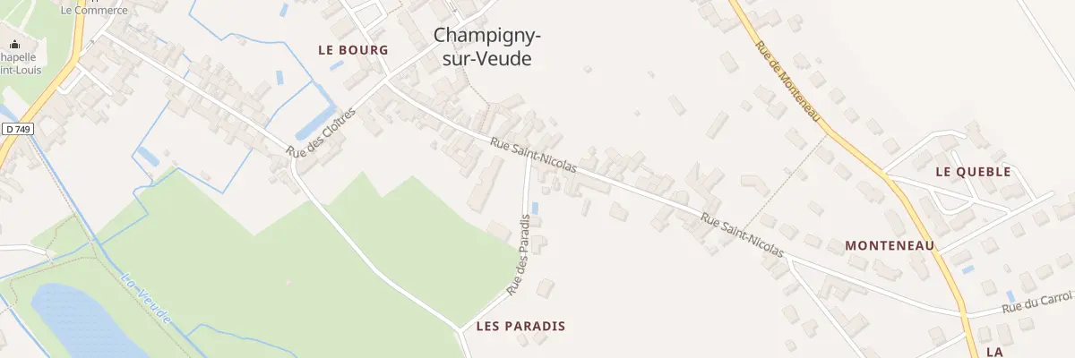 Plan du 2 Rue des Paradis à Champigny-sur-Veude