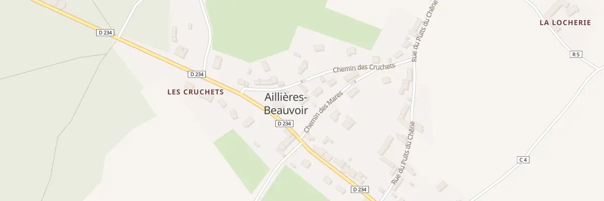 Plan du 1 Che des Mares à Aillières-Beauvoir