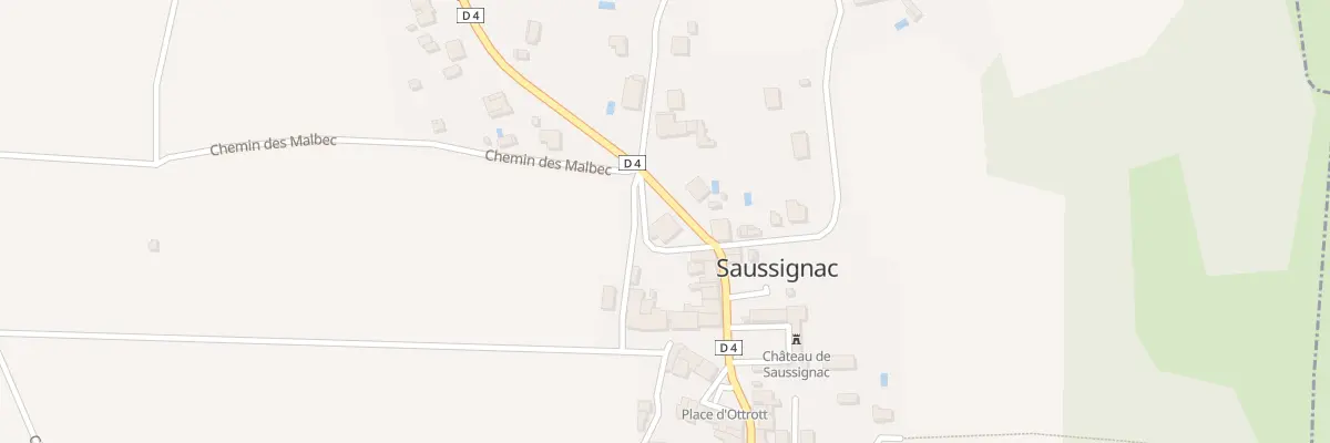 Plan du 61A Le Bourg à Saussignac