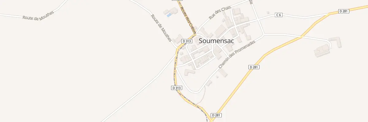 Plan du 11 Soumensac Bourg à Soumensac